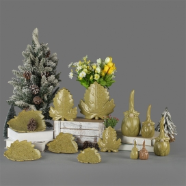 CERAMIC PLATE VASE GREEN COLOR